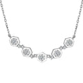 Damen Halskette mit hexagonalem Design und funkelnden Zirkonia Shop Nory