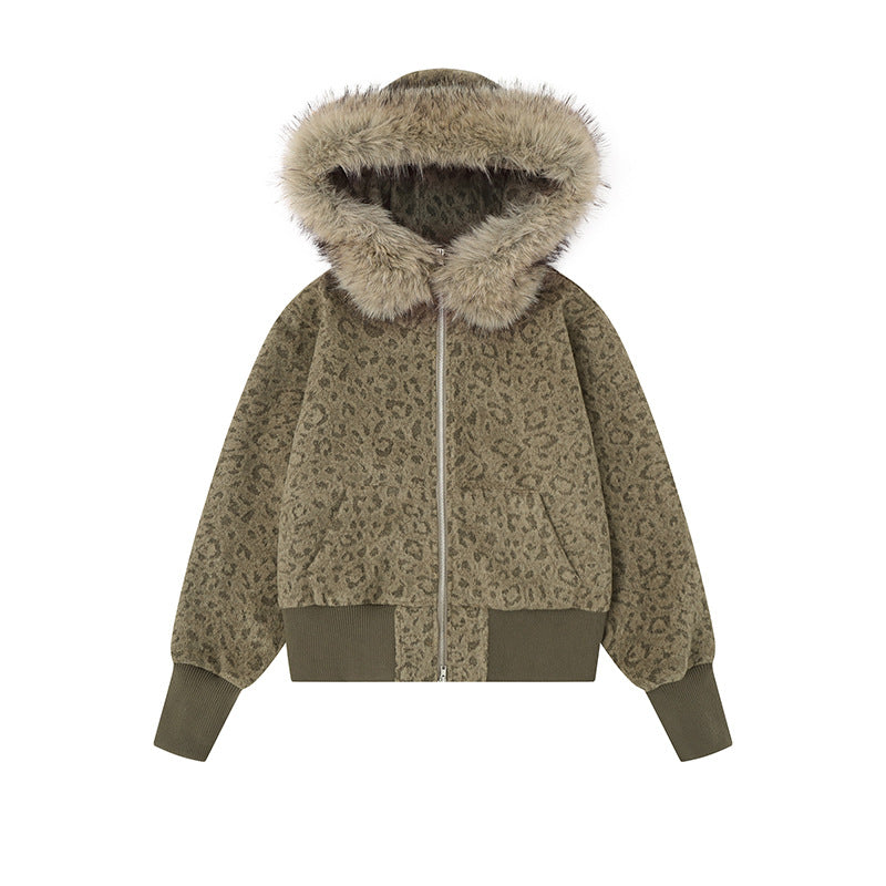 Damen Teddy-Fleece Bomberjacke mit Kapuze und Kunstfellbesatz Shop Nory
