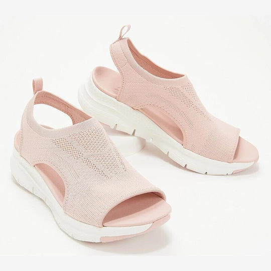 Damen Sportive Strick-Slingback Sandalen mit Chunky-Sohle Shop Nory