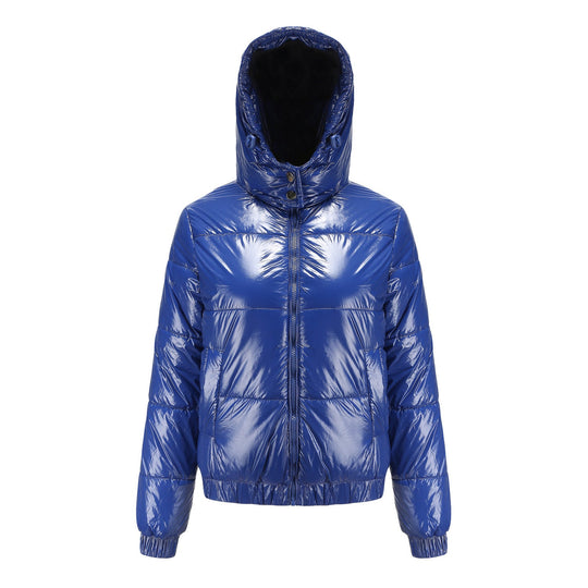 Damen glänzende Winterjacke mit Kapuze – Wasserabweisend & Wärmeisoliert – ShopNory