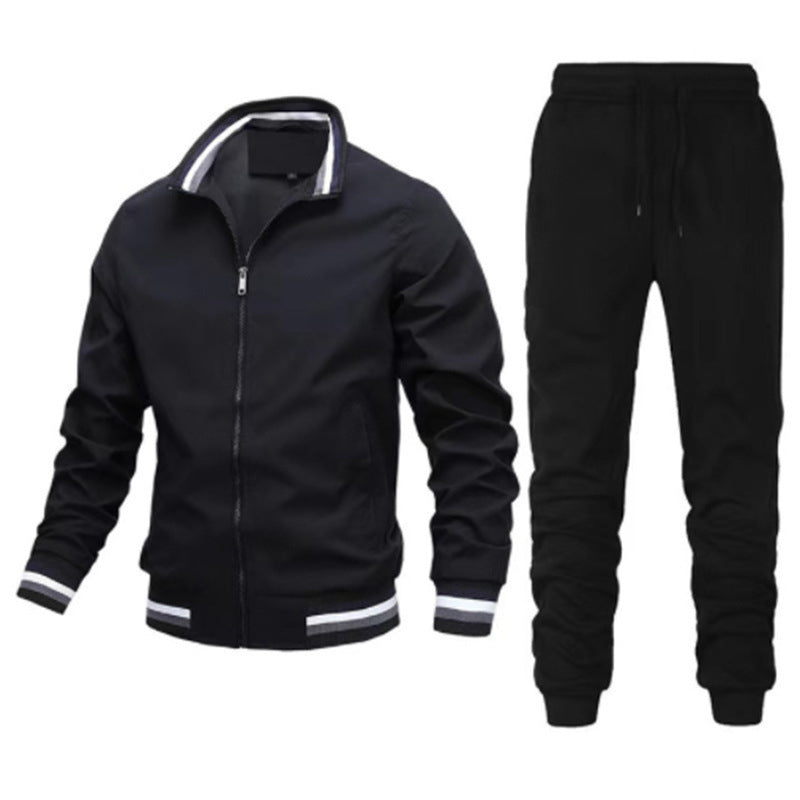 Herren nan sportlicher Freizeit Trainingsanzug Set mit Bomberjacke und elastischer Jogginghose Shop Nory