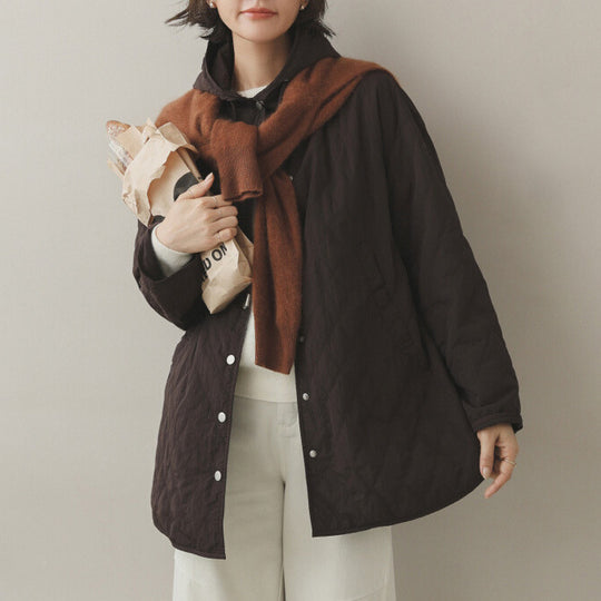 Damen Modische Steppjacke mit Kapuze Shop Nory