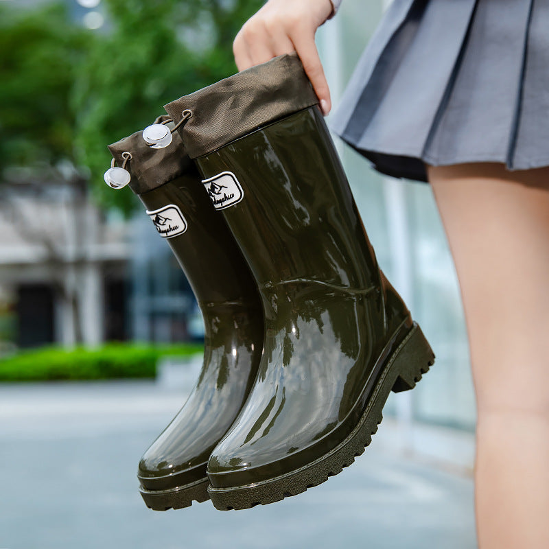 Damen Hochwertige und Stylische Gummistiefel mit Verstellbarem Schnürsystem ShopNory