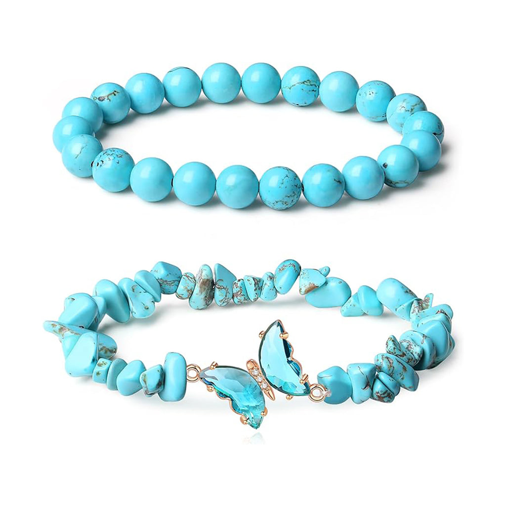 Damen Armbandset aus blauem Edelsteinschmuck mit filigranen Details Shop Nory
