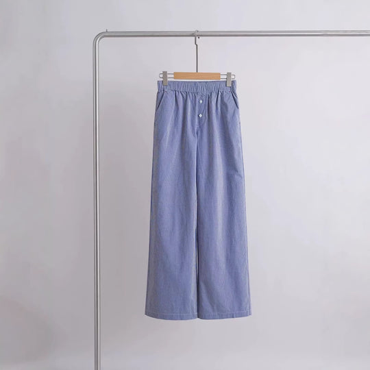 Damen Weit geschnittene Baumwollhose Shop Nory