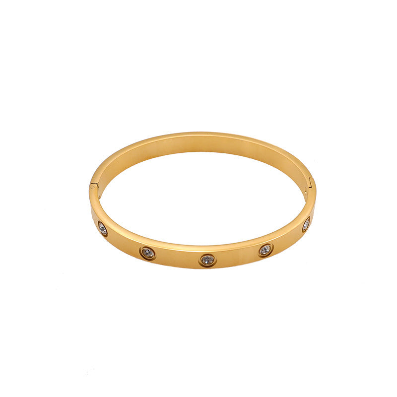 Damen eleganter Armreif mit Zirkonia-Steinen Shop Nory
