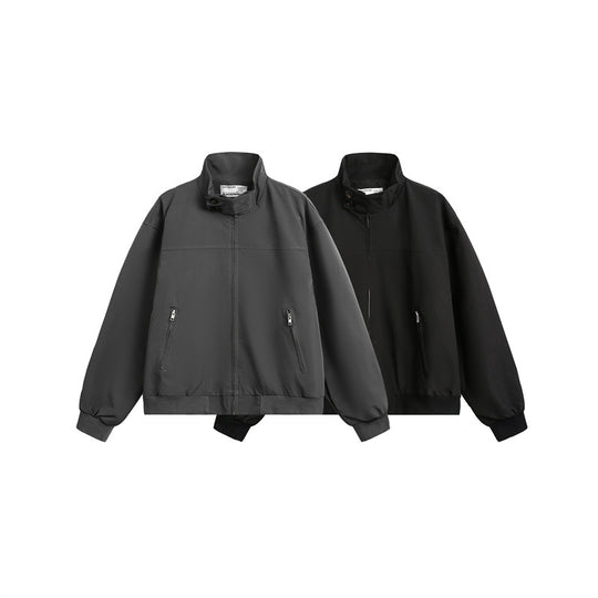 Herren Urbaner Microfaser-Blouson mit Stehkragen, verdeckter Knopfleiste und Reißverschlusstaschen Shop Nory