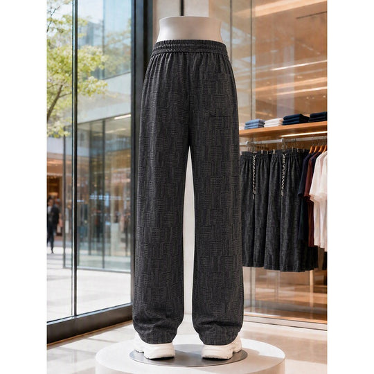 Herren Weite texturierte Loungehose mit Kordelzug und elastischem Bund Shop Nory