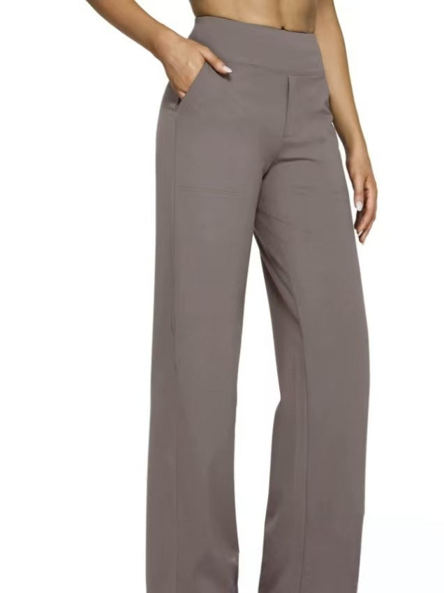 Damen Weit geschnittene Komfort-Hose mit elastischem Bund und praktischen Taschen