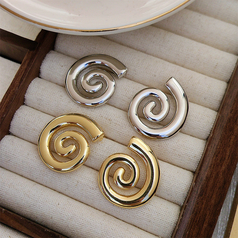 Damen Ohrhänger im modernen Spiral-Design Shop Nory