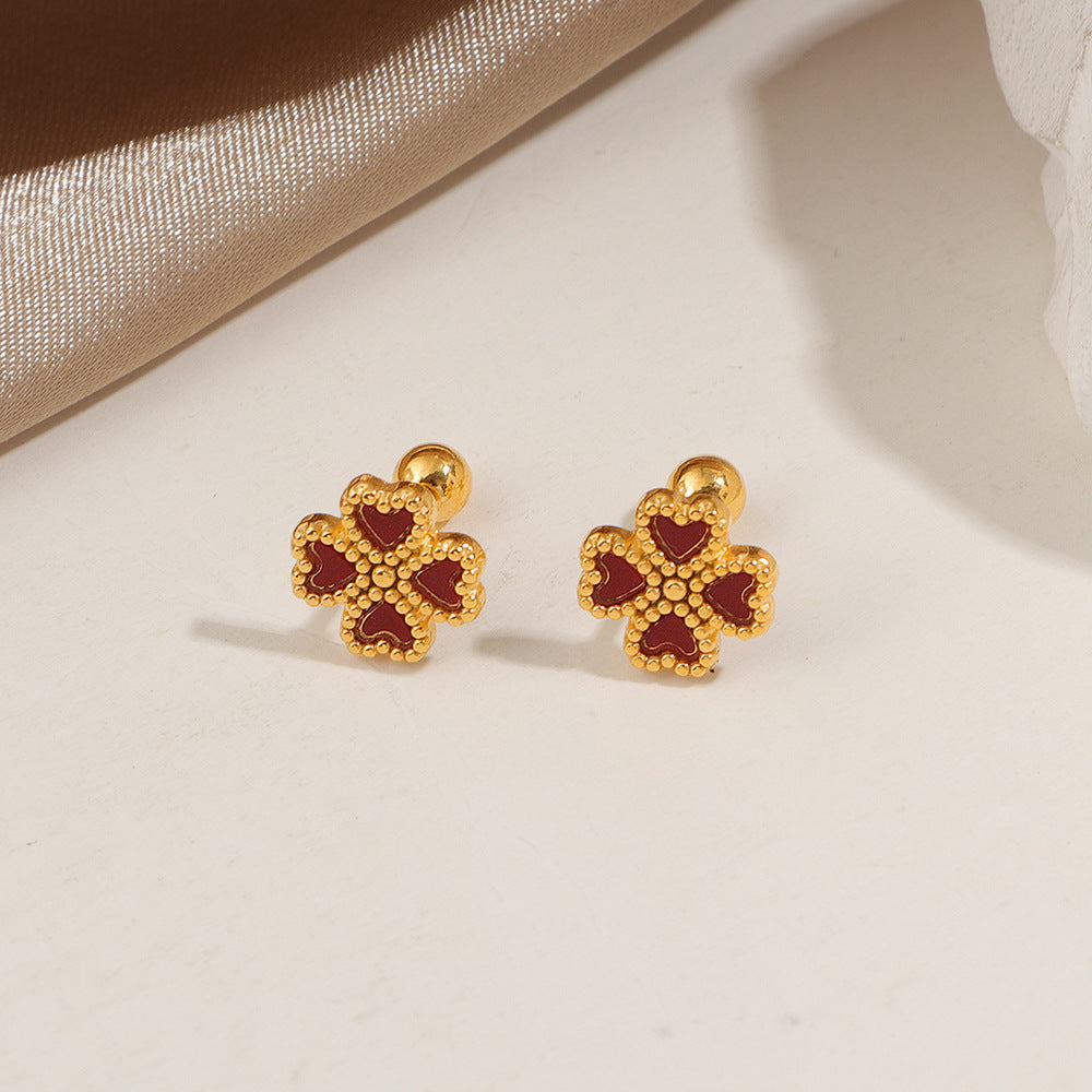 Damen zeitgenössische blumeninspirierte Ohrstecker Shop Nory
