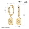 Damen Ohrhänger mit Zirkon-Anhänger und hochwertiger 925 Sterling Silberfassung Shop Nory