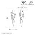 Damen Ohrhänger mit modernem geometrischem Design aus 925 Sterling Silber Shop Nory