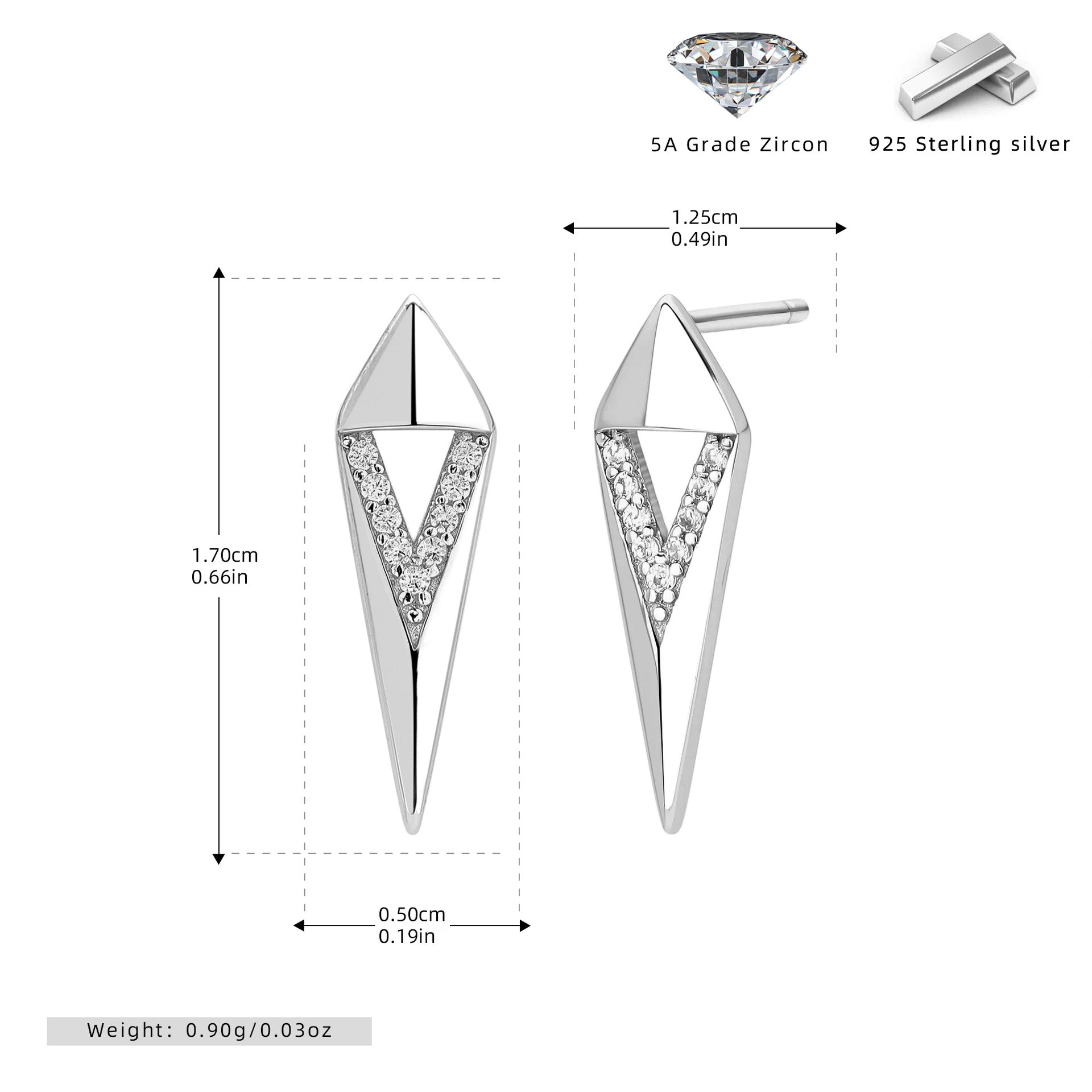 Damen Ohrhänger mit modernem geometrischem Design aus 925 Sterling Silber Shop Nory