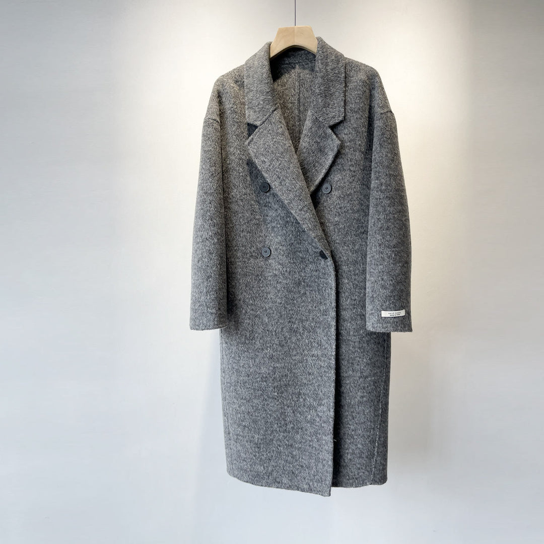 Damen Übergroßer Doppelreihiger Wollmixmantel Shop Nory