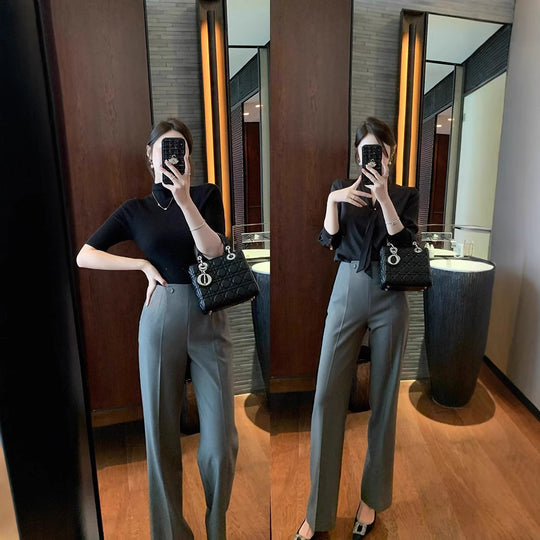 Damen Elegante und hoch taillierte Anzughose Shop Nory