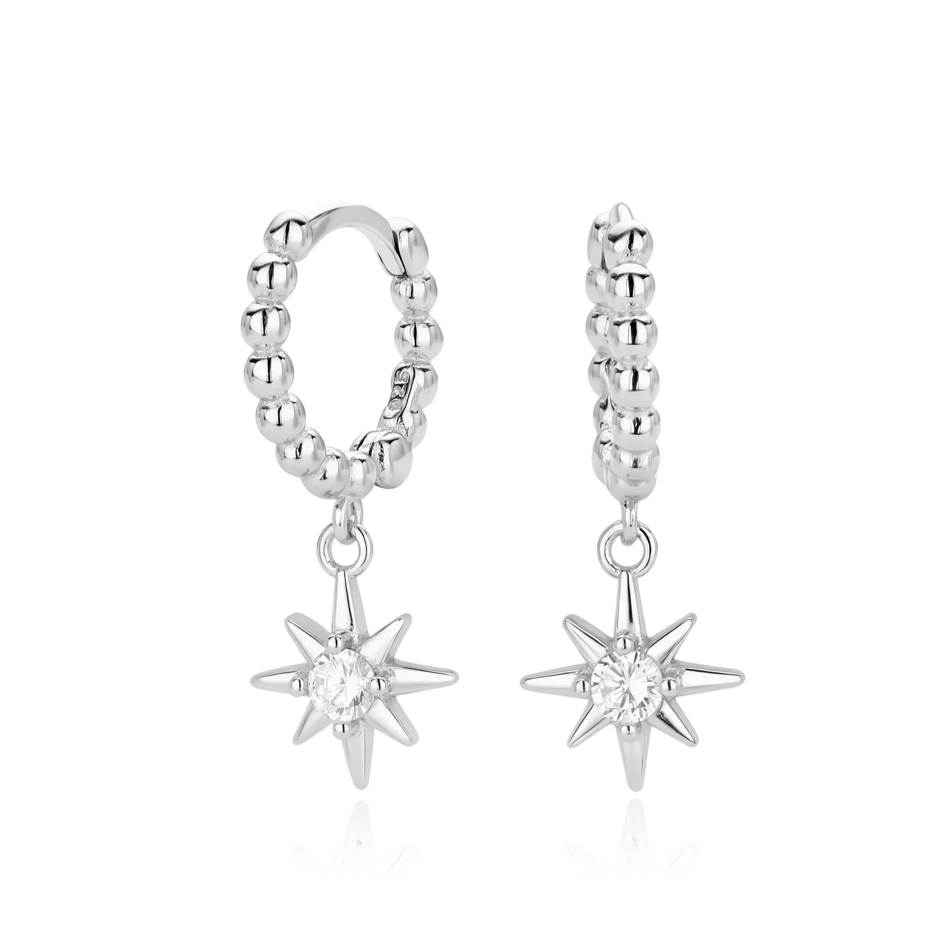 Damen Ohrhänger aus 925er Sterlingsilber mit funkelndem Zirkonanhänger Shop Nory
