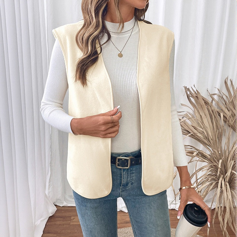 Damen Elegantes ärmelloses Blazer-Oberteil Shop Nory