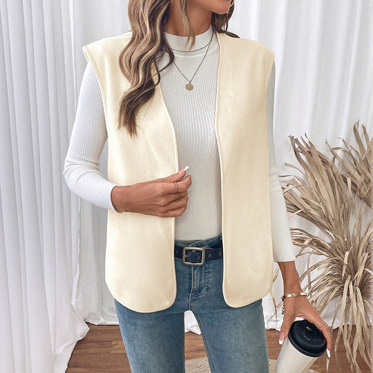 Damen Elegantes ärmelloses Blazer-Oberteil Shop Nory