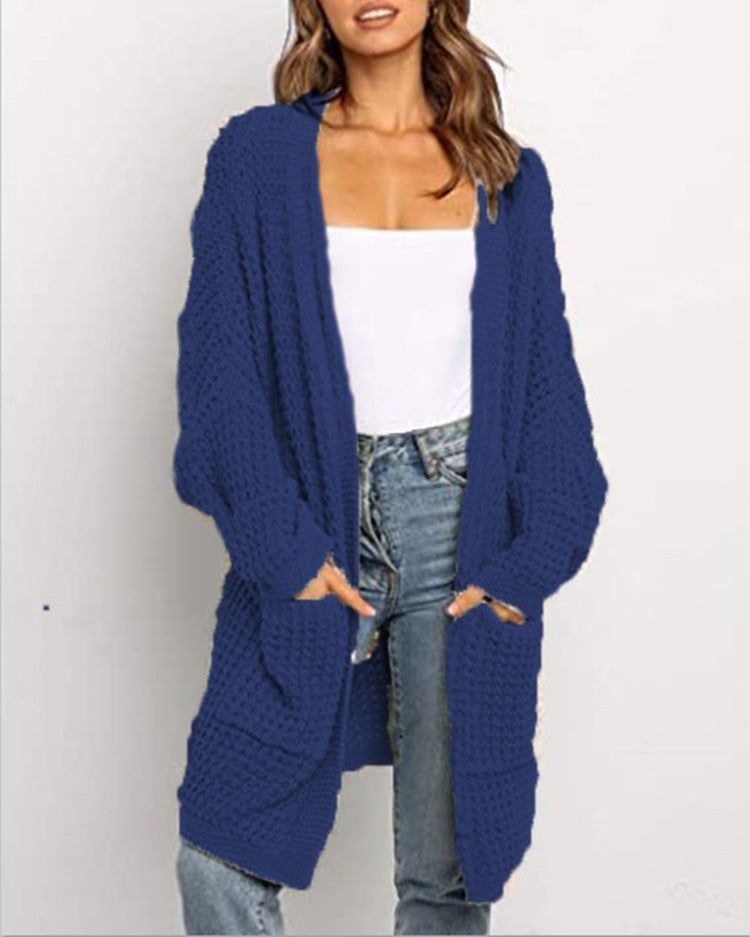 Damen Grobstrickjacke mit tiefen Taschen und lässiger Passform
