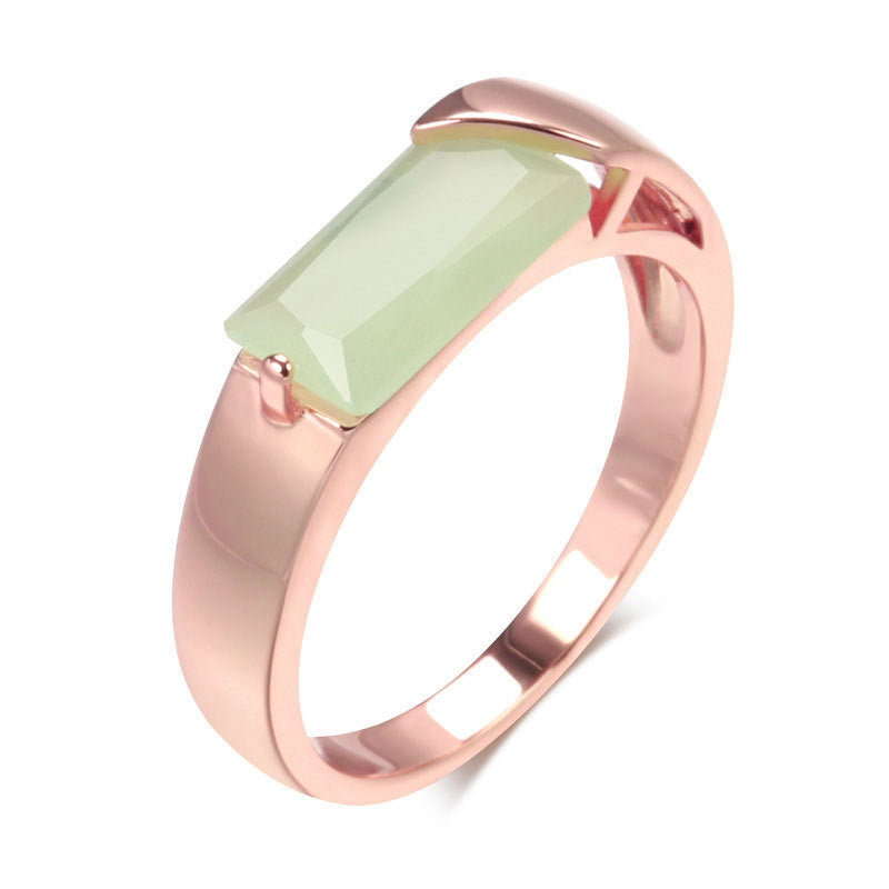 Damen modern gestalteter Ring mit rechteckigem Stein Shop Nory