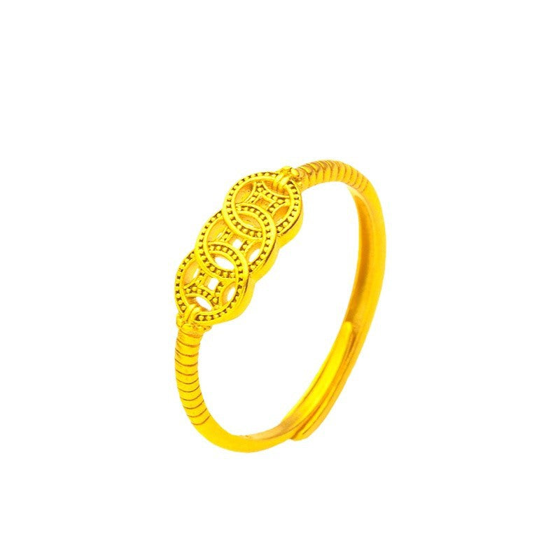 Damen Zierlicher Ring mit floralem Design und funkelnden Akzenten Shop Nory