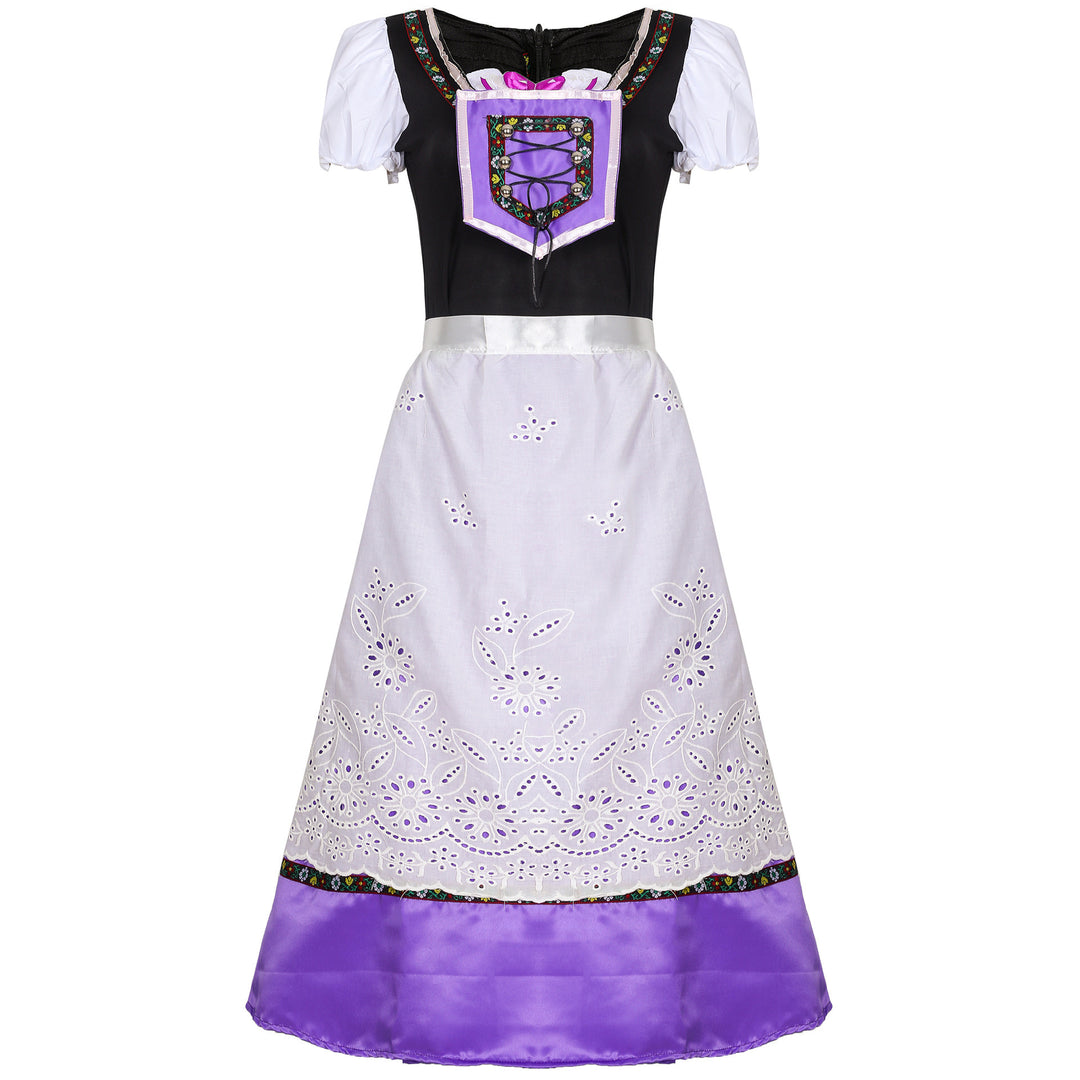 Damen nan Trachtenkleid mit geschnürter Miederblende und bestickter Schürze Shop Nory