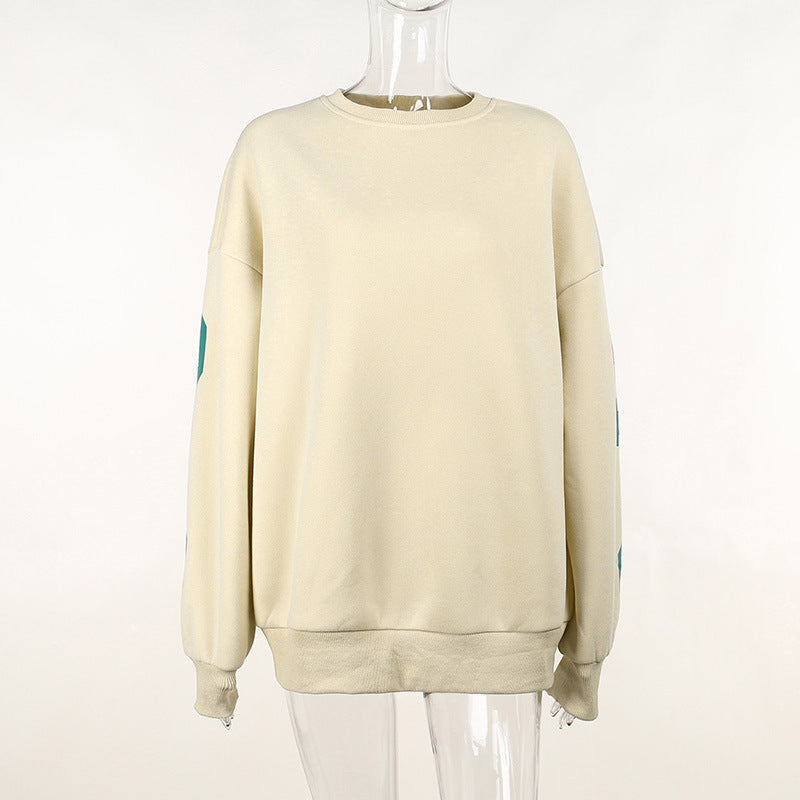 Damen Oversize-Sweatshirt mit College-Print und Raglanärmeln Shop Nory