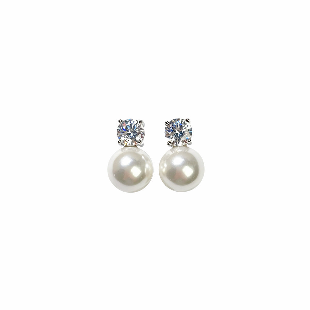 Damen Ohrstecker mit elegantem Perlen- und Kristallverzierung Shop Nory
