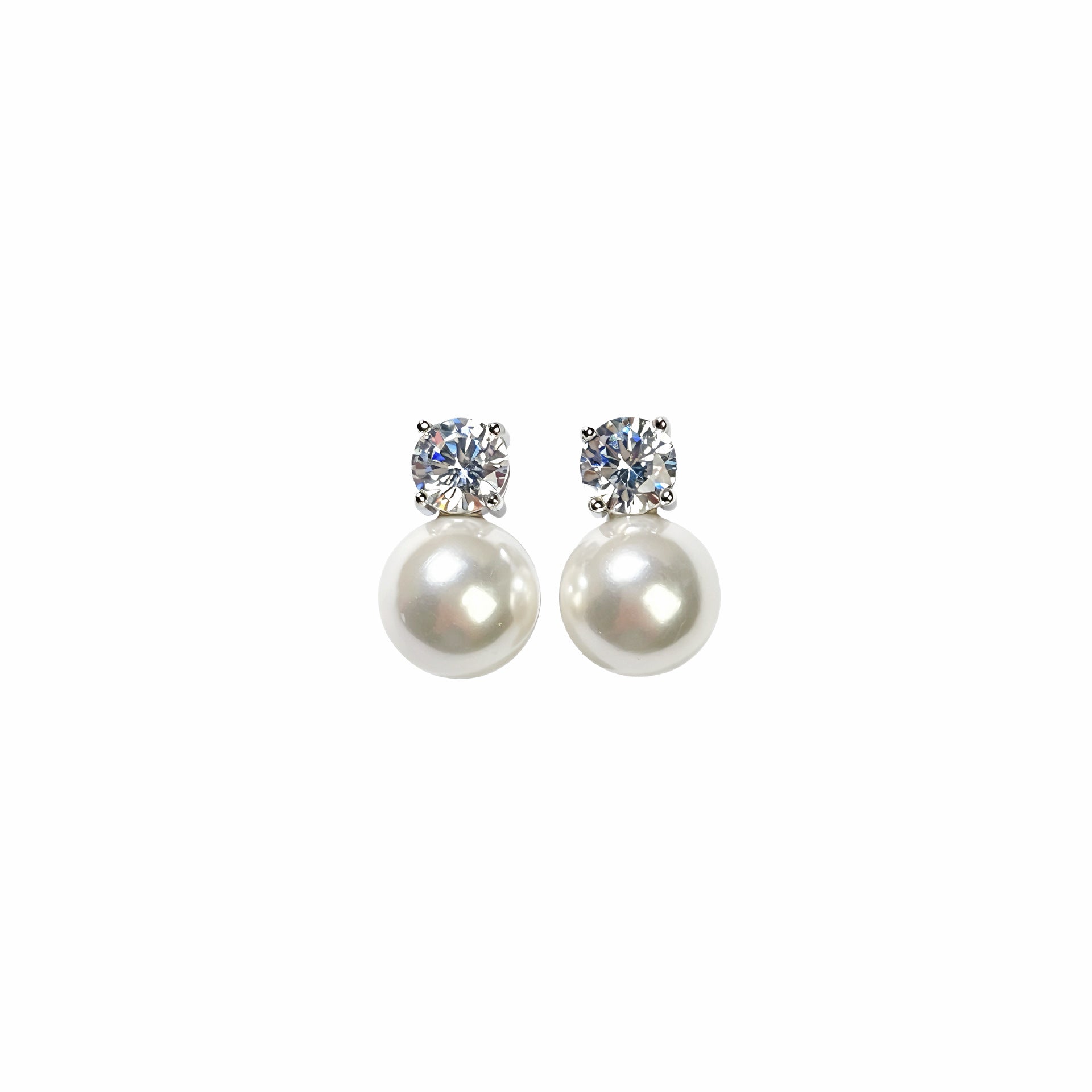 Damen Ohrstecker mit elegantem Perlen- und Kristallverzierung Shop Nory