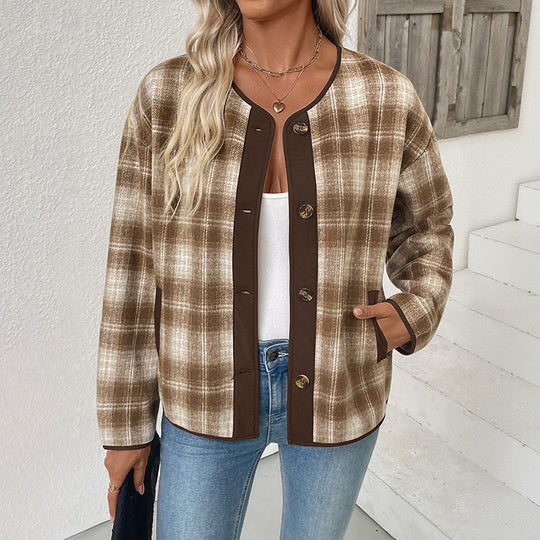 Damen Fleecejacke im karomuster Shop Nory