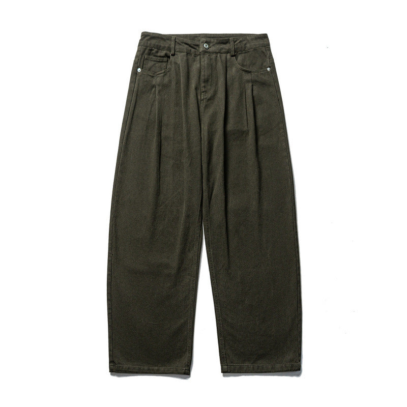 Herren Weite Bundfalten-Hose im Relaxed-Fit aus Baumwoll-Twill Shop Nory