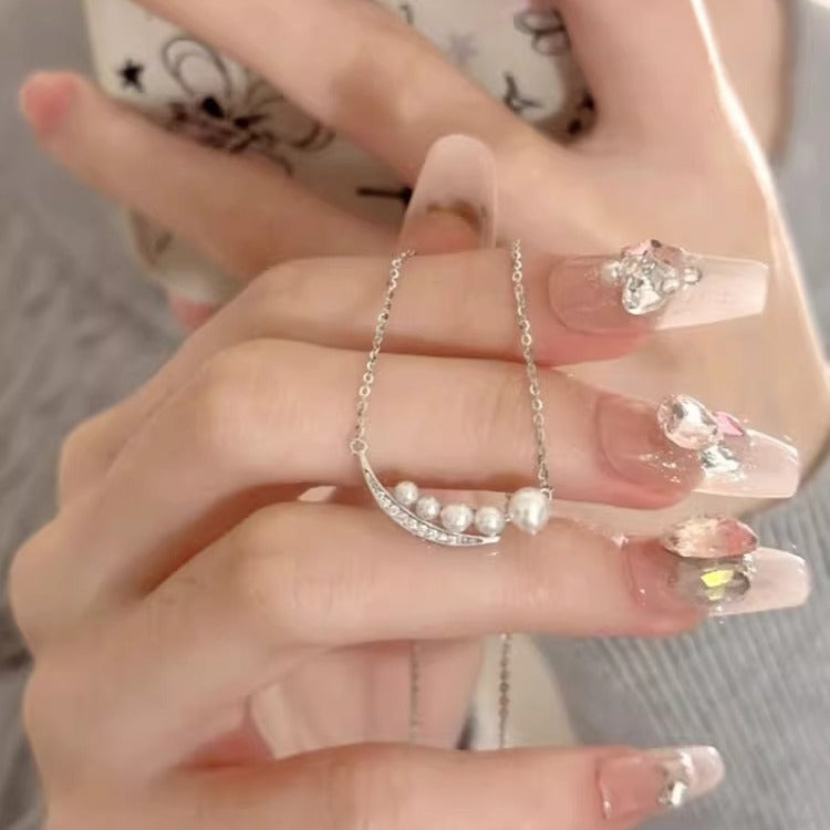 Damen Edelstein-Halskette mit Perlen und Zirkonia Shop Nory