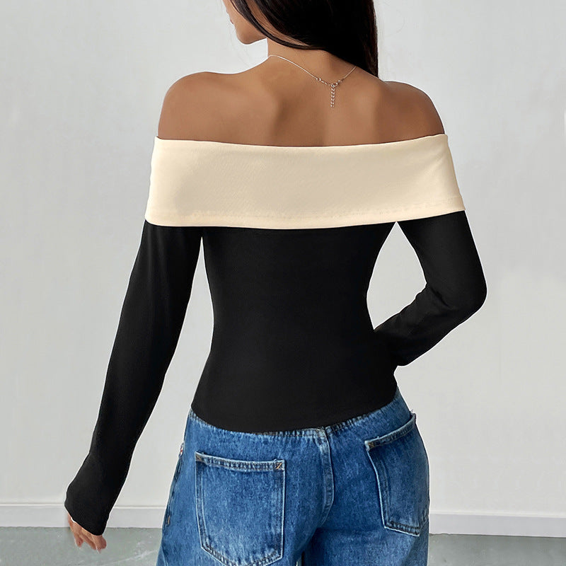 Damen Off-Shoulder Oberteil mit Schleifen-Detail Shop Nory