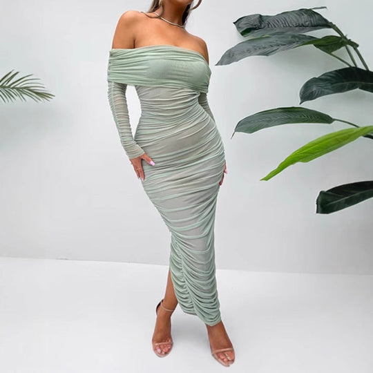 Damen Elegant geschnittenes Wickelkleid