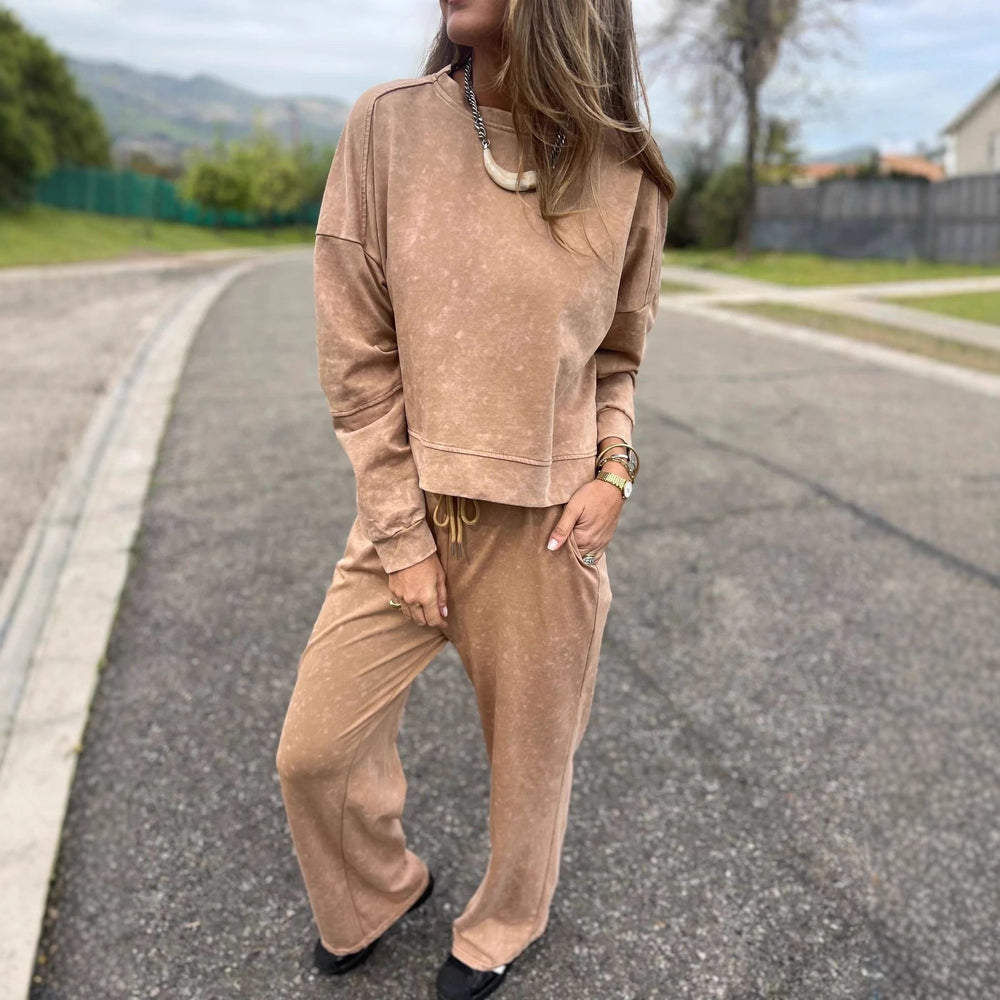 Damen Lässiger Sweatanzug im Vintage-Look