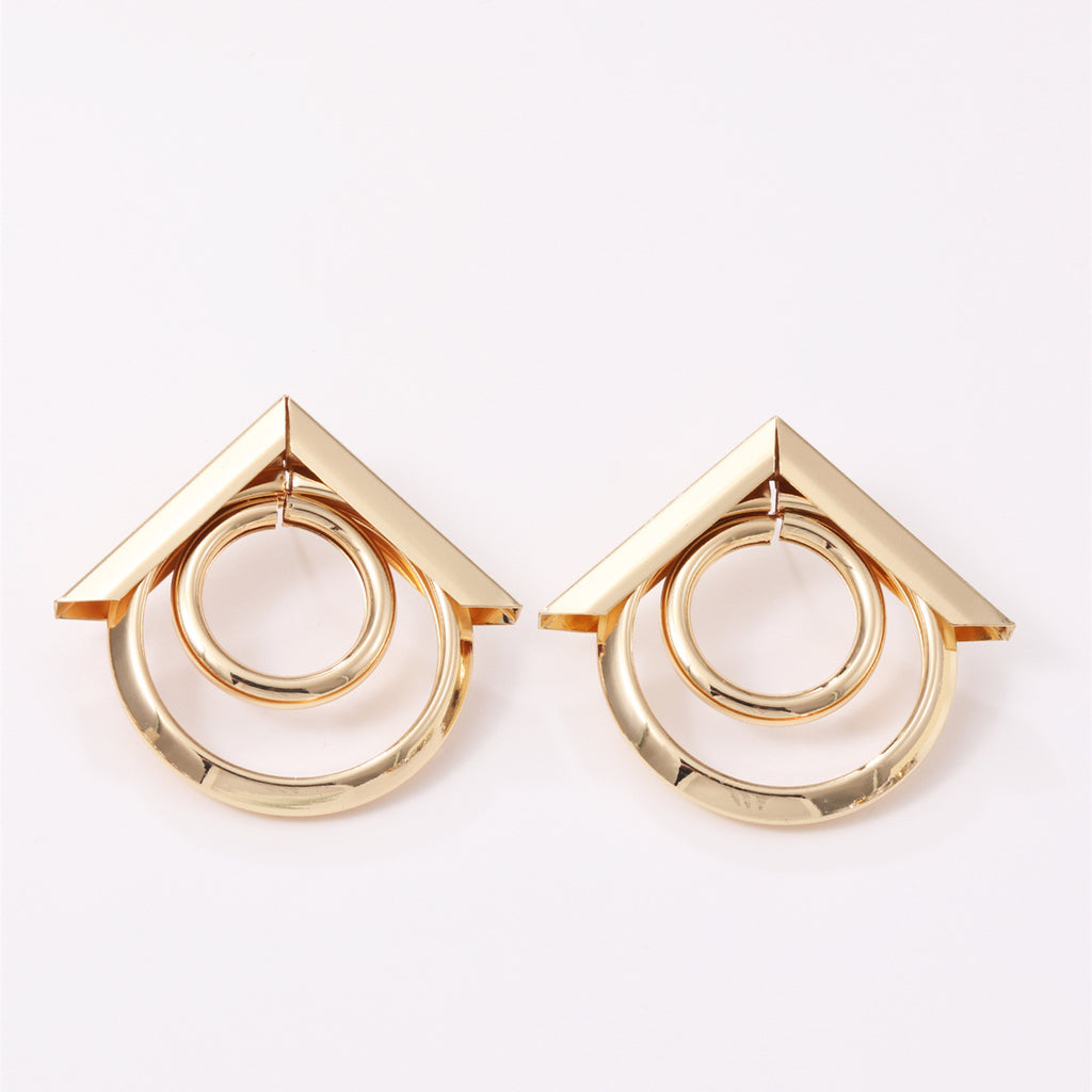 Damen Hängende Ohrringe mit elegantem, geschwungenem Ringdesign Shop Nory