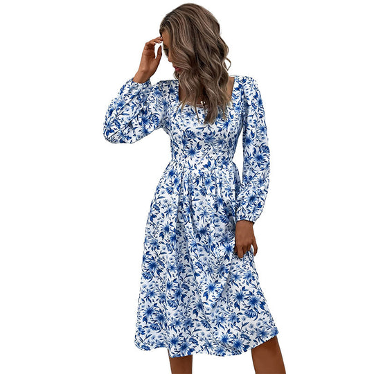 Damen Midikleid mit floraler Allover‑Print, herzförmigem Ausschnitt und taillierter Raffung Shop Nory