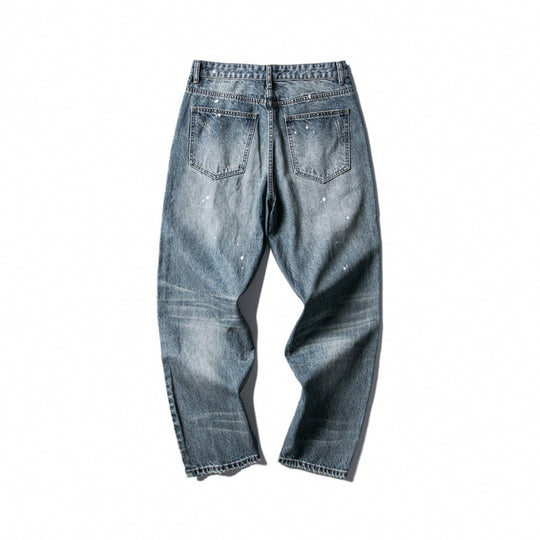 Herren Weite Baggy-Jeans mit Used-Waschung, Paint‑Splatter‑Effekt und Relaxed‑Silhouette Shop Nory