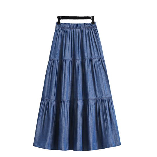 Damen Midi-Rock im lässigen Vintage-Stil