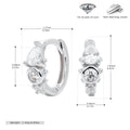 Damen Ohrstecker mit funkelnden Zirkon-Details aus 925 Sterling Silber Shop Nory