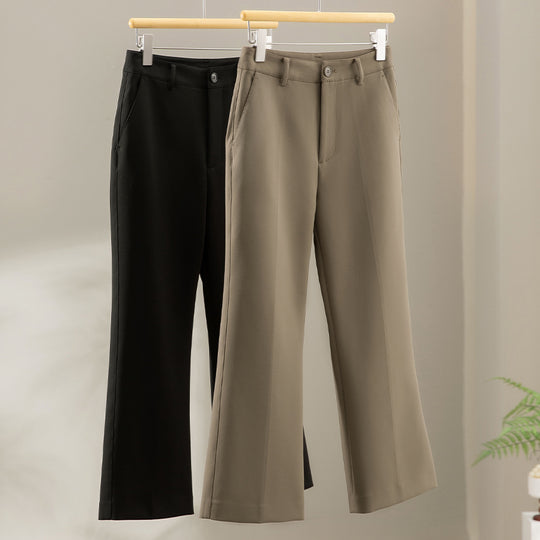 Damen Tailored-Stoffhose mit Bügelfalte, weiter Beinführung und Gürtelschlaufen Shop Nory