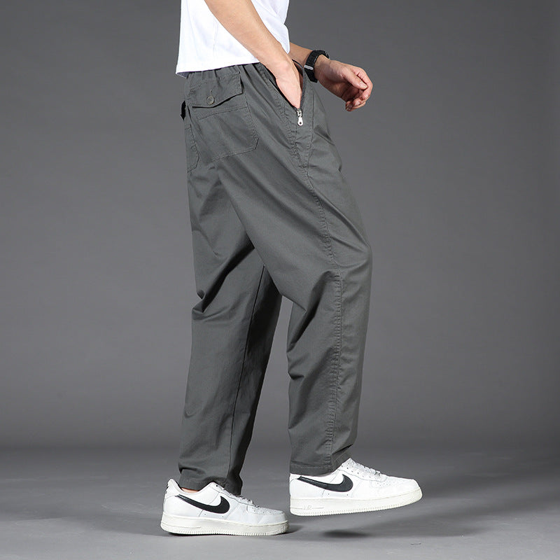 Herren Leichte Relaxed-Fit Chinohose mit elastischem Bund & geradem Bein Shop Nory