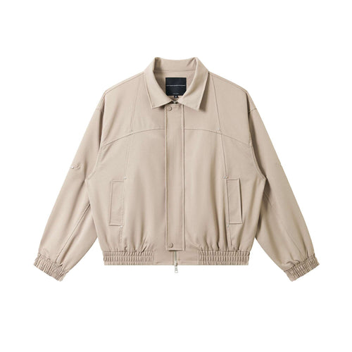 Unisex Kurz geschnittene technische Blousonjacke mit verdeckter Frontblende und elastischem Saum Shop Nory