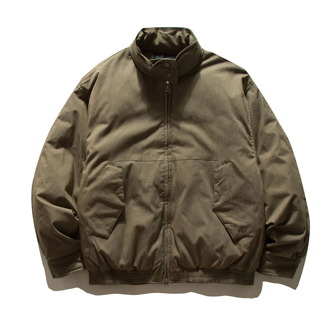Herren Kurz geschnittene isolierte Blousonjacke im Field‑Look mit hohem Stehkragen und Pattentaschen Shop Nory