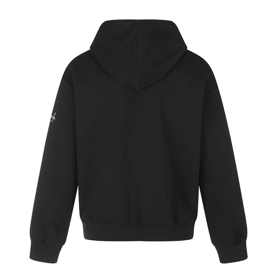 Unisex Kapuzen-Zipjacke im Military‑Stil mit dekorativer Kordelapplikation und Kreuzzipper Shop Nory