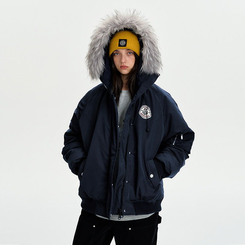 Damen nan oversized Thermo-Parka mit voluminöser Kapuze, abnehmbarer Webpelzblende und Rippbündchen Shop Nory