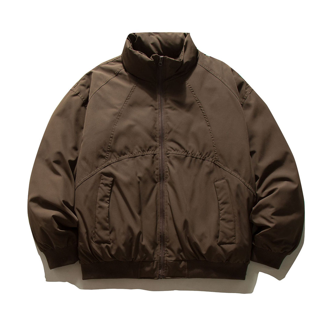 Herren Boxy-wattierte Bomberjacke mit hohem Stehkragen, elastischem Saum und praktischen Eingrifftaschen Shop Nory