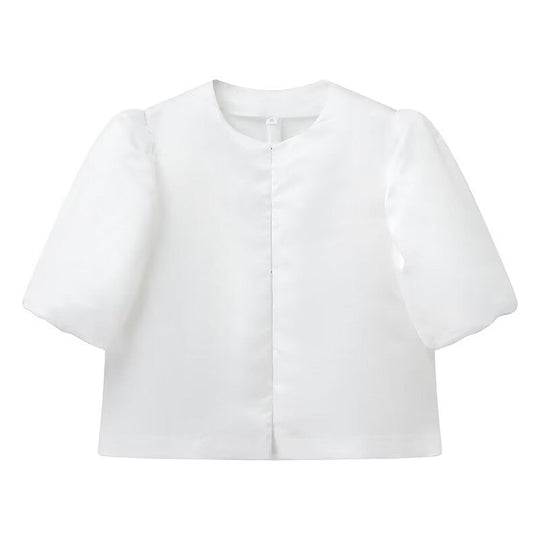 Damen stilvolle Bluse mit puffärmeln