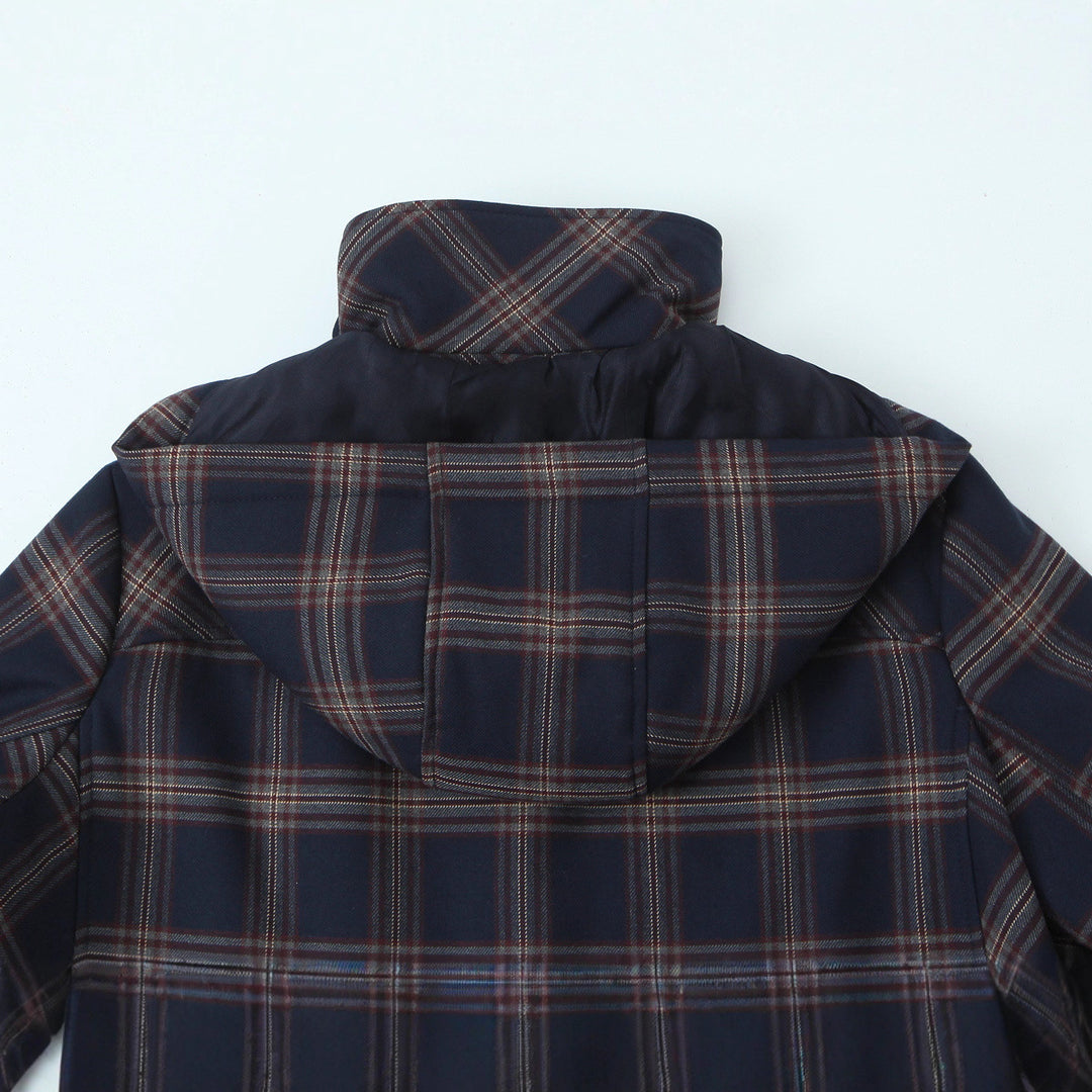 Damen Kurzjacke im Boxy‑Schnitt mit großem Hemdkragen und Karomuster Shop Nory